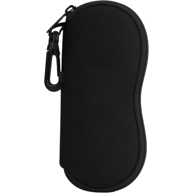 foto del prodotto bebusingoto custodia morbida per occhiali da sole, custodia ultraleggera in neoprene con cerniera e clip da cintura unisex nero 