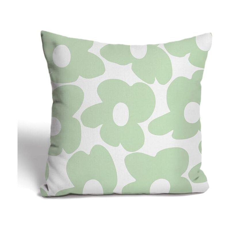 foto del prodotto bebusingoto decorazione da camera da letto in stile pastello danese estetica pastello danese federa per cuscino con margherite verde salvia
