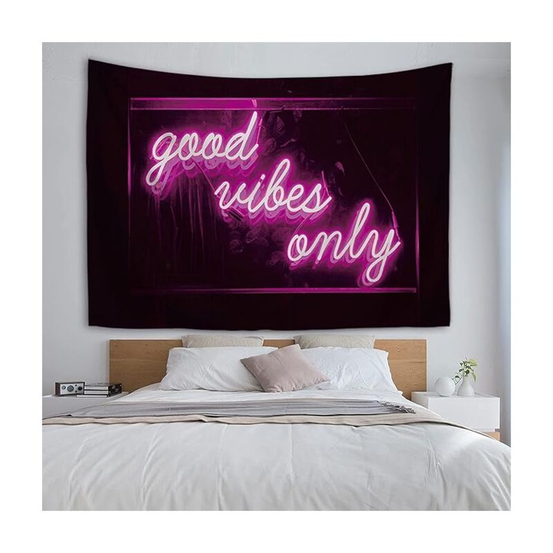 foto del prodotto bebusingoto decorazione da parete, solo testo buon umore in luce al neon, adatta per camera da letto, soggiorno, esterno, 50 x 60 pollici