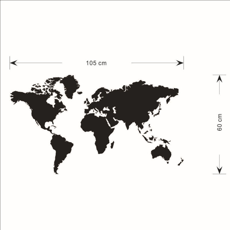 foto del prodotto bebusingoto decorazione murale con mappa del mondo, sfondo da parete con mappa del mondo, marrone