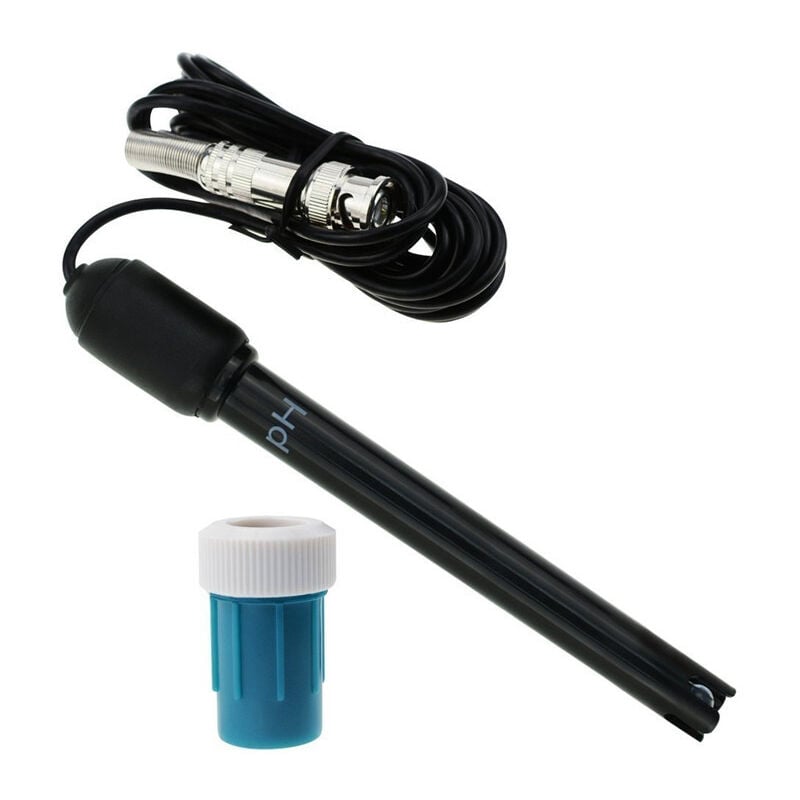 foto del prodotto bebusingoto elettrodo ph a corpo lungo con sonda con spina bnc cavo da 300 cm 0 14 ph per misuratore di ph, regolatore di ph dispositivo ph sensore