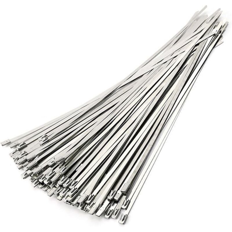 foto del prodotto bebusingoto fascette stringicavo in acciaio inossidabile 4,6 300 mm fascette stringicavo in acciaio inossidabile di alta qualit 100 pezzi fascette