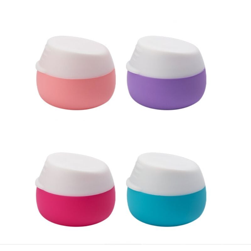 foto del prodotto bebusingoto flaconi da viaggio, 4 pezzi da 20 ml, flaconi da viaggio a prova di perdite, in silicone, portatili, vuoti, accessori per olio solare,