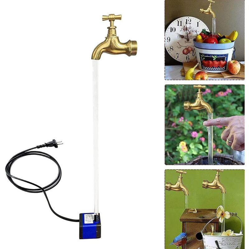 foto del prodotto bebusingoto fontana d irrigazione invisibile con beccuccio scorrevole, fontana con rubinetto galleggiante, fontana magica con rubinetto invisibile,