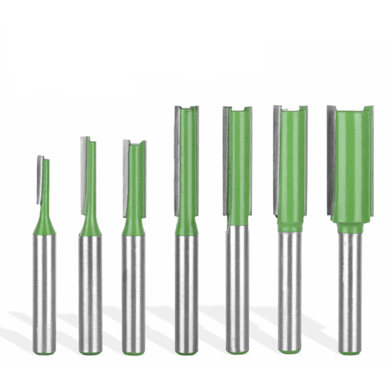 foto del prodotto bebusingoto frese dritte in metallo duro da 6 mm 3, 4, 5, 6, 8, 10 e 12 mm per la lavorazione del legno.