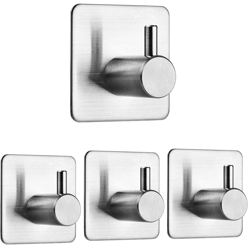 foto del prodotto bebusingoto ganci adesivi in acciaio inox sopraporta, ganci appendiabiti, ganci adesivi antiruggine e impermeabili per cucina, bagno, ufficio, wc,