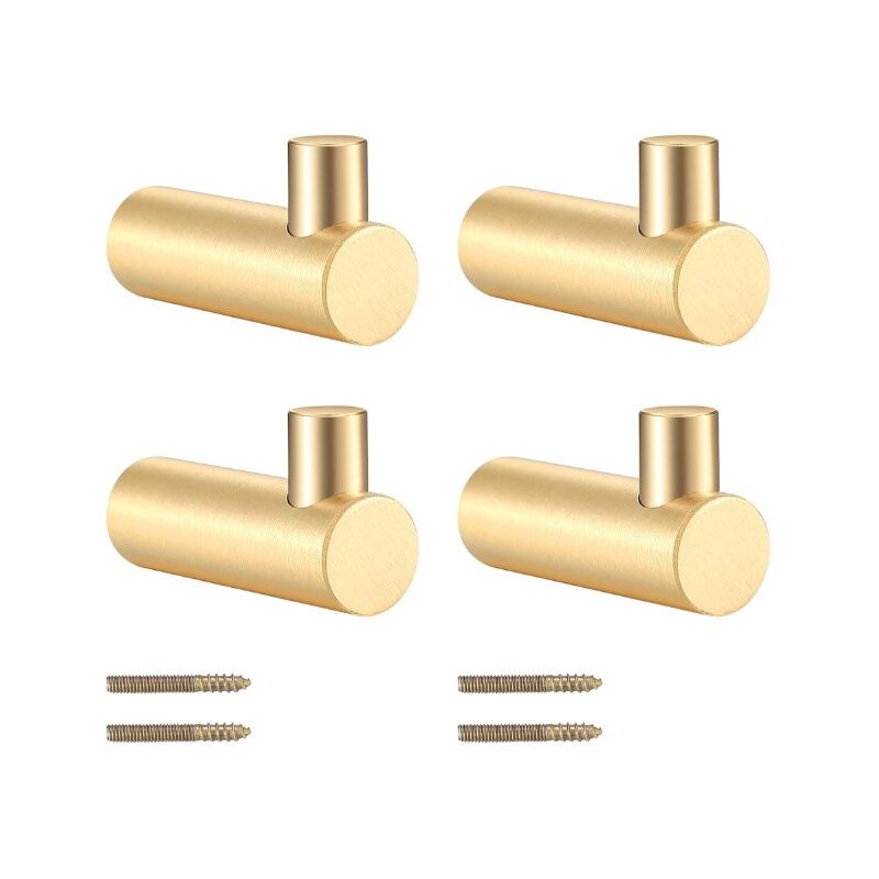 foto del prodotto bebusingoto - ganci da parete in ottone per appendere cappotti, attaccapanni dorati, attaccapanni per appendere sciarpe, cappelli, borse portaoggetti