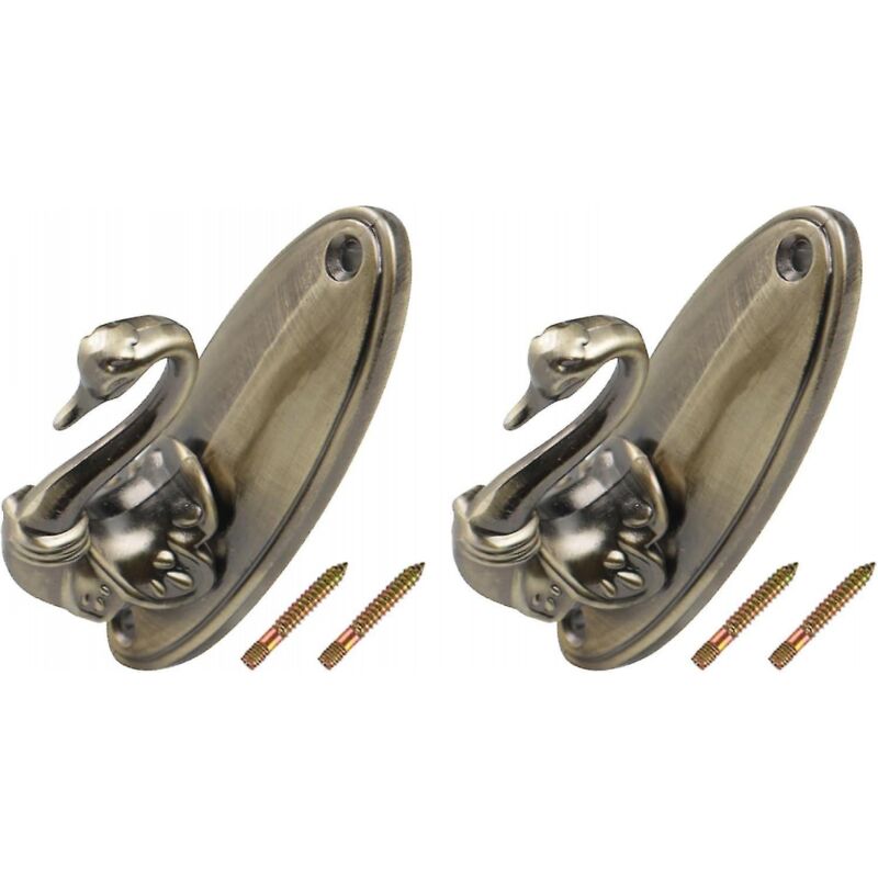 foto del prodotto bebusingoto ganci fermatende 84 mm 3,3 2 pezzi, in lega di zinco, montaggio a parete, color bronzo