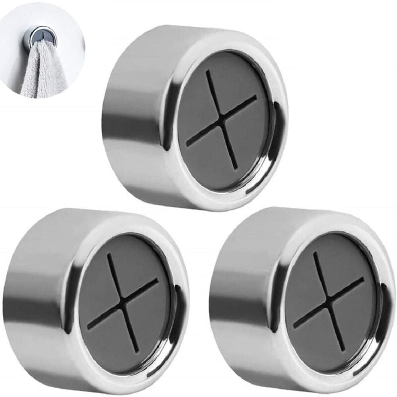 foto del prodotto bebusingoto ganci per asciugamani da cucina, confezione da 3 ganci adesivi rotondi per asciugamani, per bagno, cucina e casa, non richiedono fori.