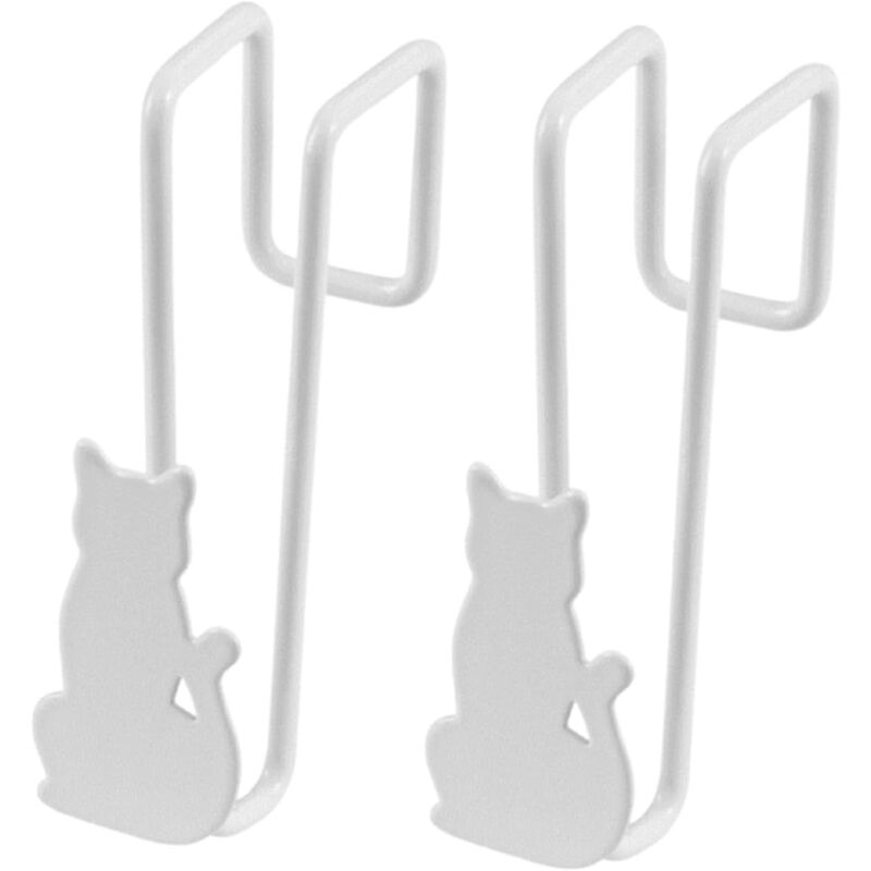 foto del prodotto bebusingoto ganci per porta armadio, gancio sopra la porta porta a forma di gatto dietro i ganci per vestiti ganci per armadio, 2 ganci per