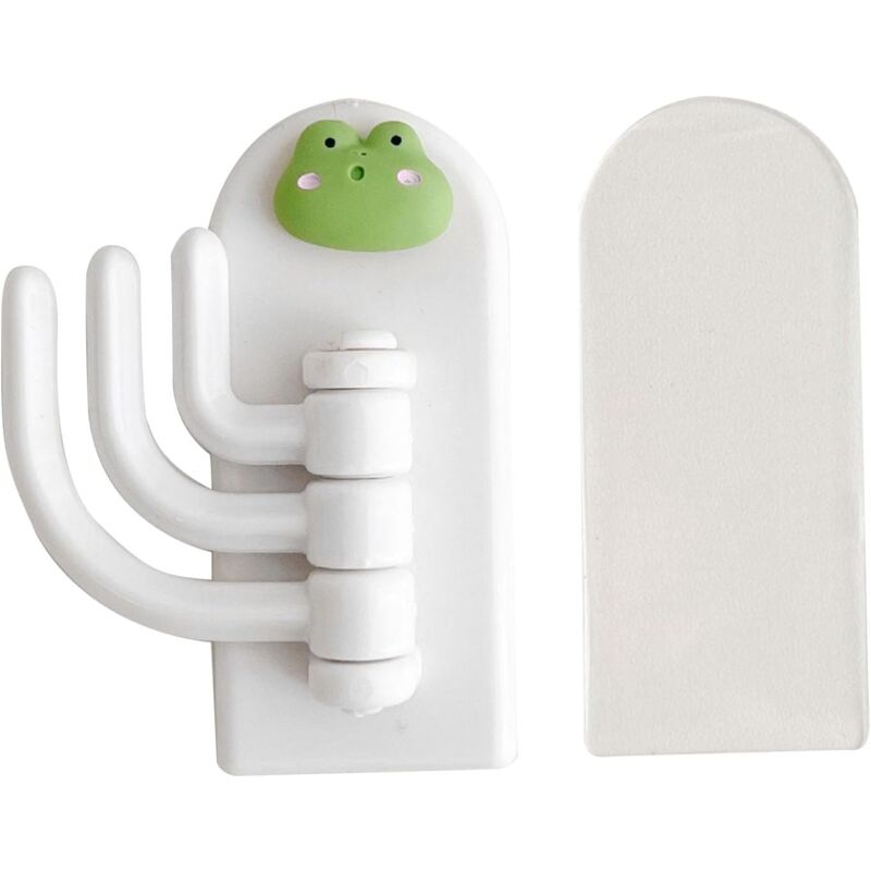 foto del prodotto bebusingoto ganci portachiavi a forma di cartone animato, gancio appendiabiti adesivo, gancio adesivo da parete per portachiavi, decorazione da