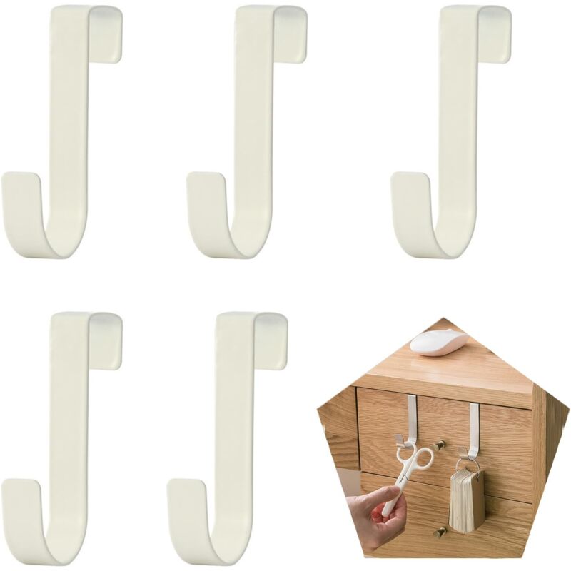 foto del prodotto bebusingoto ganci sopra la porta, confezione da 5 ganci sopra la porta per armadi e guardaroba, ganci organizer resistenti per soggiorno, bagno,