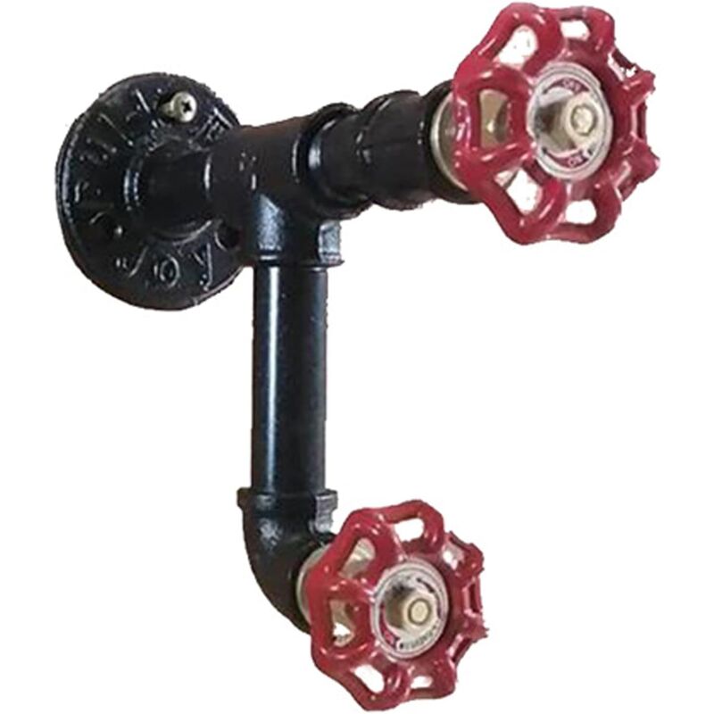 foto del prodotto bebusingoto gancio appendiabiti vintage nero, ganci appendiabiti industriali retr c, montaggio a parete per tubo di ferro per arredamento antico.