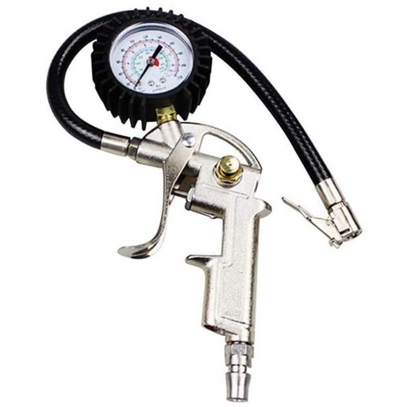 foto del prodotto bebusingoto gonfiatore per pneumatici con manometro 220 psi e gonfiatore con tubo, pistola ad aria compressa, manometro per pneumatici, accessori