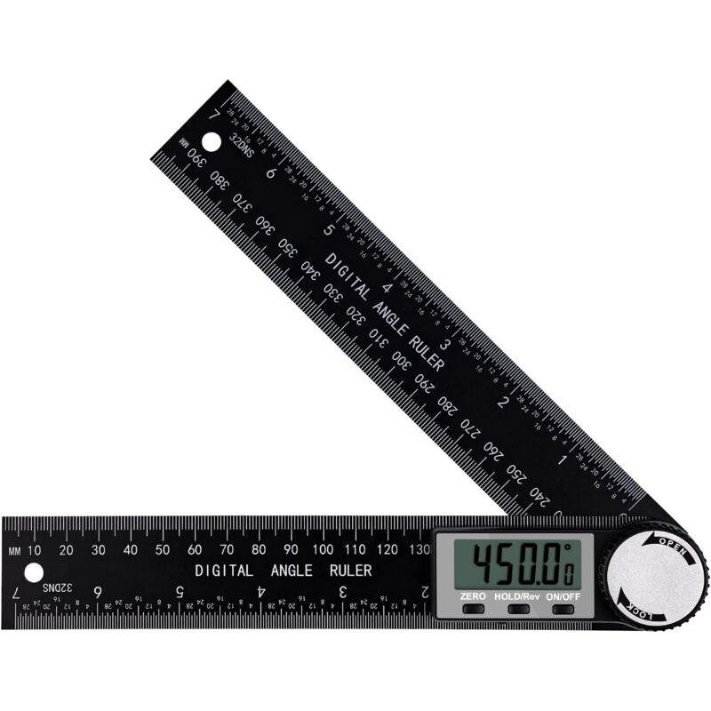 foto del prodotto bebusingoto goniometro digitale, inclinometro digitale, goniometro, strumento di misurazione degli angoli, righello angolare con display lcd per