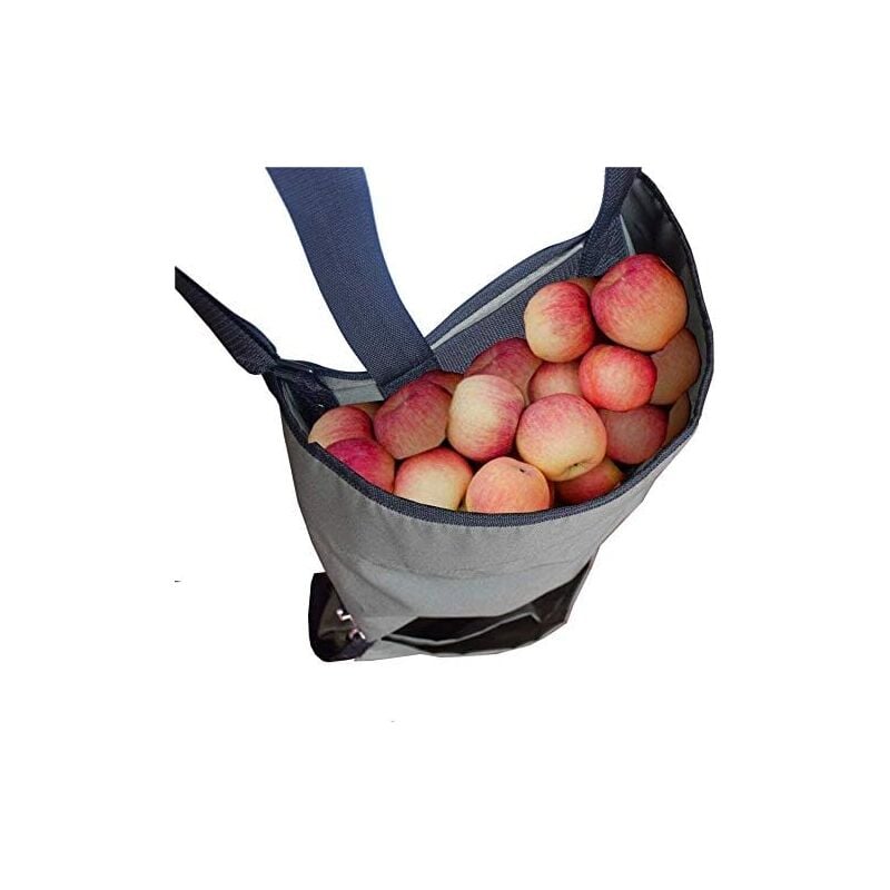 foto del prodotto bebusingoto grembiule per la raccolta della frutta da giardino, grande borsa in tessuto oxford resistente, tasche verdi per contenere frutta e