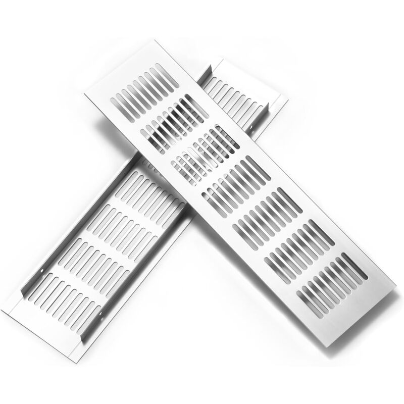 foto del prodotto bebusingoto griglia di ventilazione in alluminio griglia di ventilazione rettangolare per armadi e stanze 30x8cm 2 pezzi