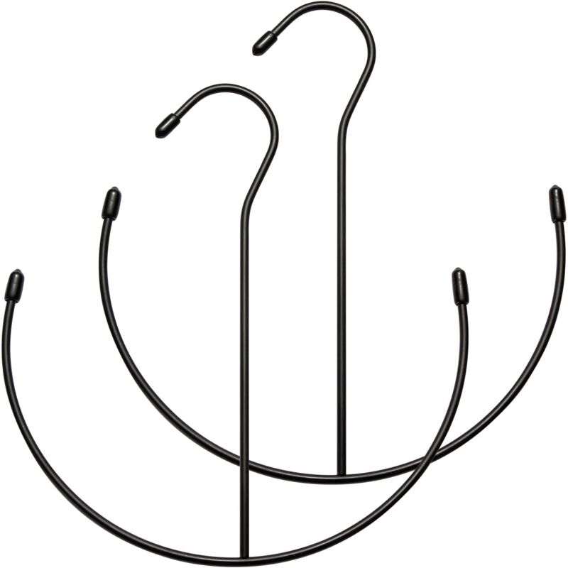 foto del prodotto bebusingoto grucce per cintura, porta cintura, confezione da 2 organizer per accessori da armadio in argento, gancio organizer per cintura,