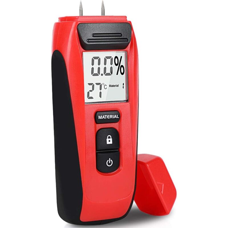foto del prodotto bebusingoto igrometro di precisione, misuratore di umidit con display led e 2 pin, in grado di rilevare legno, mobili, pareti e materiali da