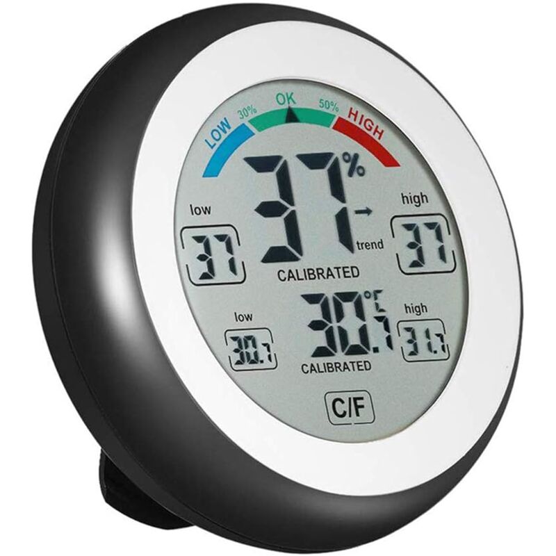 foto del prodotto bebusingoto igrometro digitale, termometro per interni, igrometro per temperatura ambiente, display max min accurato, termometro da tavolo a parete