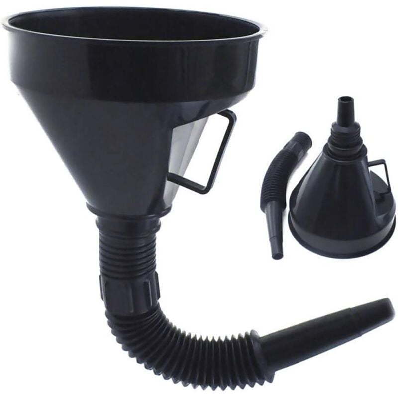 foto del prodotto bebusingoto imbuto per carburante con manico, grandi imbuti in plastica, imbuto per filtro benzina per auto, beccuccio flessibile per rifornimento