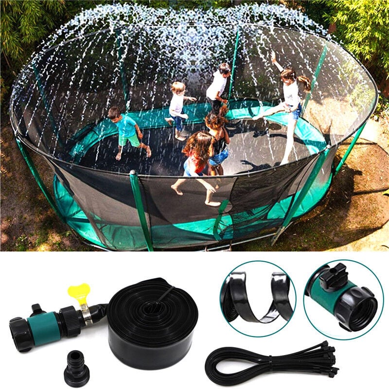 foto del prodotto bebusingoto irrigatore per trampolino, irrigatore da giardino, irrigatore per parchi acquatici da esterno, accessorio per trampolino triumph fun,