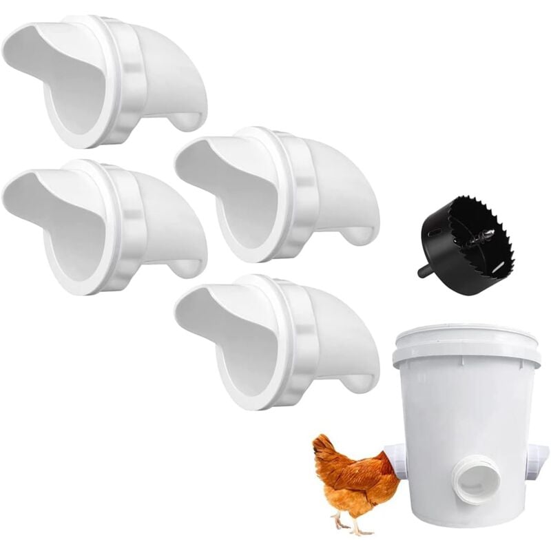 foto del prodotto bebusingoto kit professionale impermeabile per l alimentazione dei polli attrezzi speciali per l allevamento di polli e anatre, per secchi, barili,