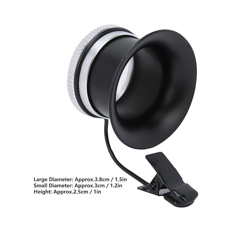 foto del prodotto bebusingoto lente d ingrandimento ad anello, lente d ingrandimento da gioielliere 10x, clip in alluminio su occhiali, lente d ingrandimento, lente