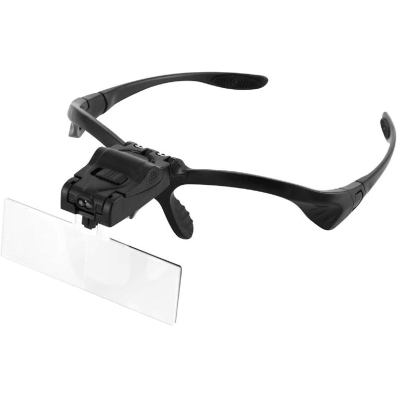 foto del prodotto bebusingoto lente d ingrandimento con fascia e luce led, supporto per la testa di lettura a mani libere, lenti d ingrandimento con 5 lenti staccabili