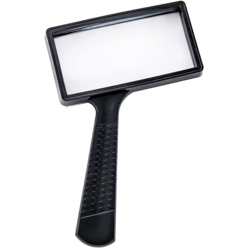 foto del prodotto bebusingoto lente d ingrandimento portatile rettangolare di grandi dimensioni, ingrandimento 5x, lente d ingrandimento portatile da 4x2 pollici,
