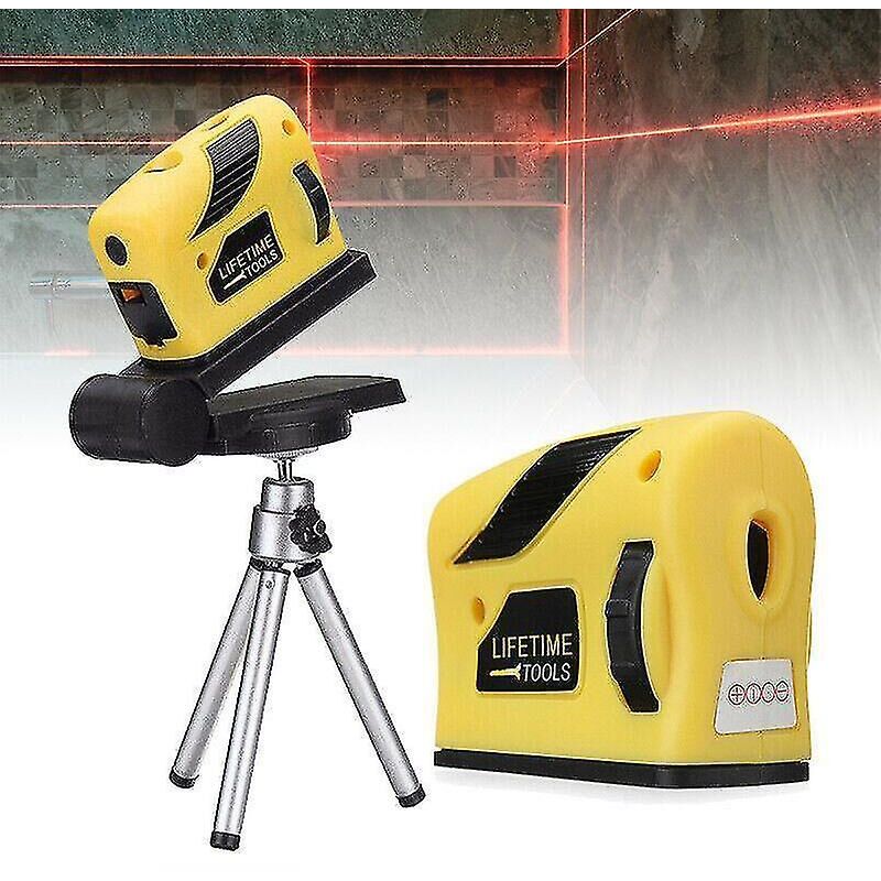 foto del prodotto bebusingoto livella laser multiuso 4 in 1, con leva, misura precisa del raggio luminoso orizzontale e verticale a 360 gradi