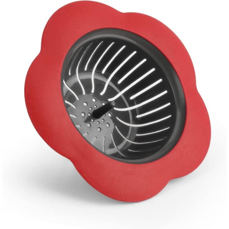 foto del prodotto bebusingoto lotto di 2 filtri protettivi in silicone, cestino del filtro di scarico della cucina universale da 4,5 litri, in plastica
