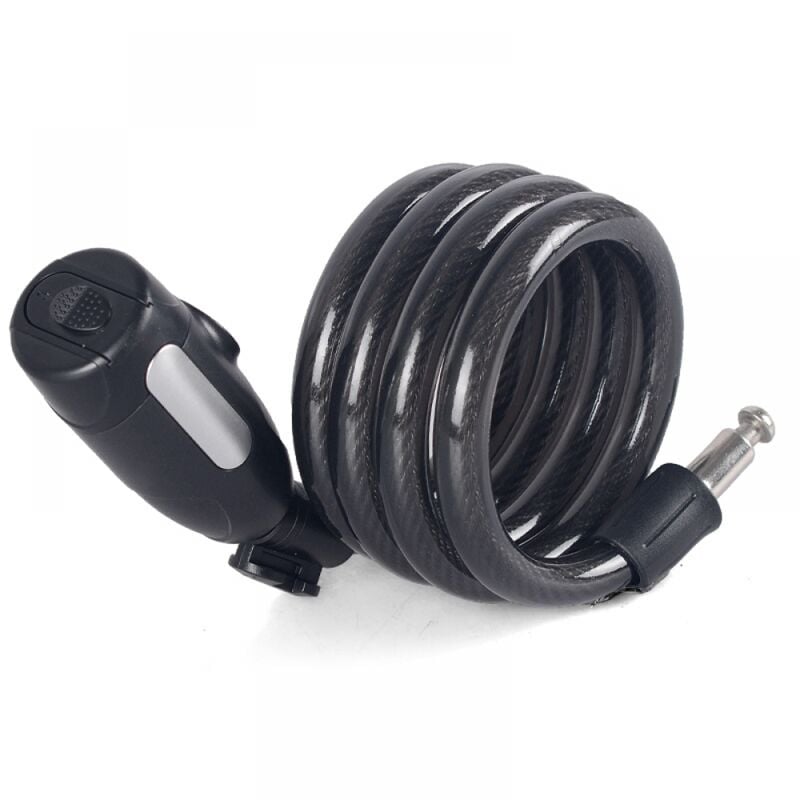 foto del prodotto bebusingoto lucchetto lungo 120 cm facile da chiudere senza chiave lucchetto per bicicletta con fissaggio lucchetto a spirale per bicicletta