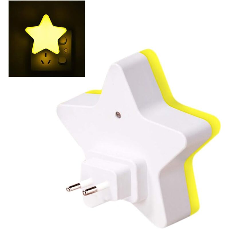 foto del prodotto bebusingoto luce notturna con sensore a led in 2 pezzi, bianca, con funzione automatica e rilevatore di movimento luce di sicurezza lampada a spina