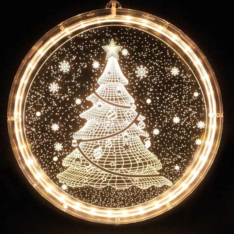foto del prodotto bebusingoto luci di natale a batteria, decorazione per interni, luci di natale 3d per pareti, finestre, corridoi, patio, camera da letto bianco 