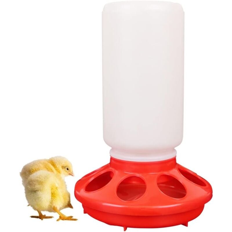 foto del prodotto bebusingoto mangiatoia a botte per pollame e cortile strumento di alimentazione in plastica per quaglie, pulcini e galline