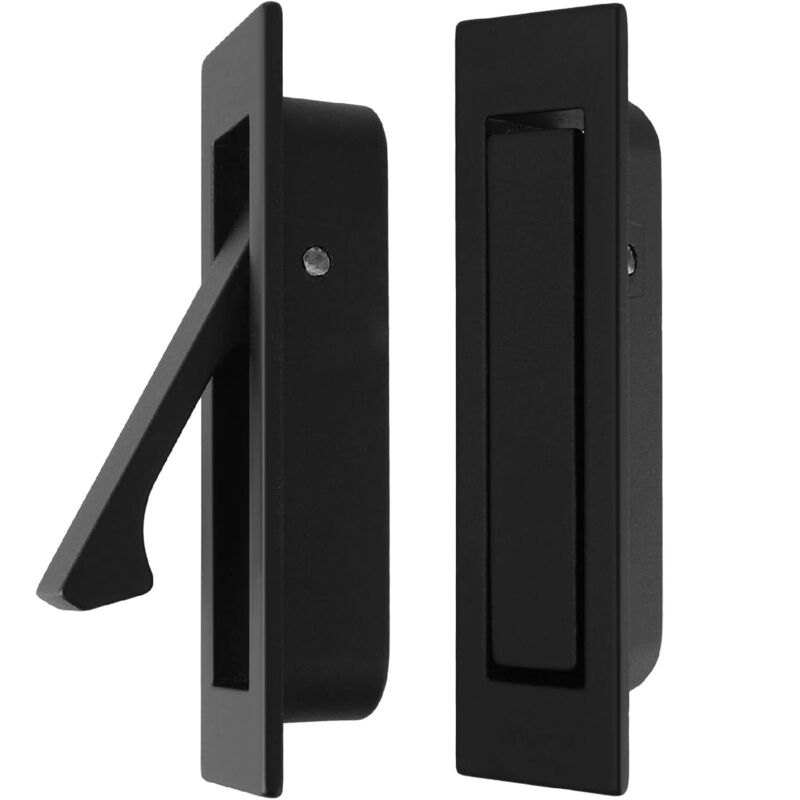 foto del prodotto bebusingoto maniglia per porta retrattile da 2 pezzi, maniglia per cassetto nascosta, maniglie per porte scorrevoli, ferramenta per porta incassata