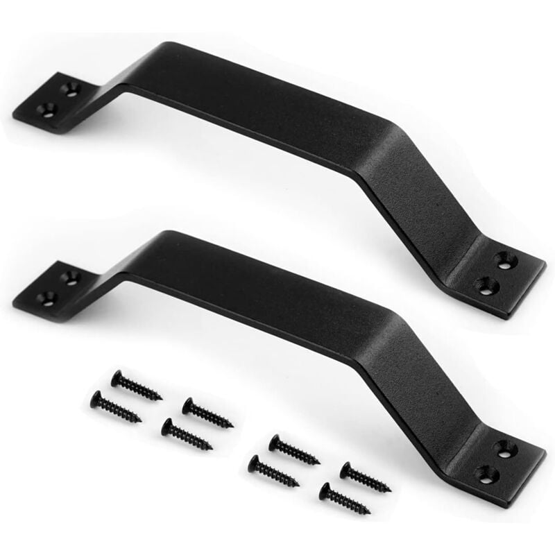 foto del prodotto bebusingoto maniglia per porta scorrevole da 9, set di maniglie per cancelli neri, maniglia per porta, maniglia per porta scorrevole da 9, porte