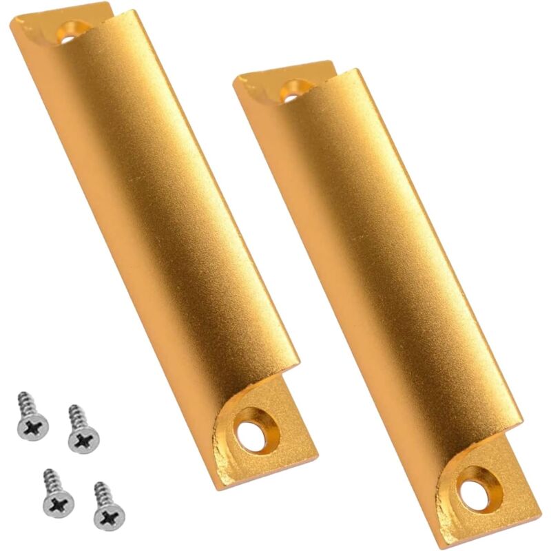 foto del prodotto bebusingoto maniglia per porta scorrevole in alluminio, 2 pezzi, maniglia per mobili in oro, maniglia per mobili in alluminio, maniglia per porta