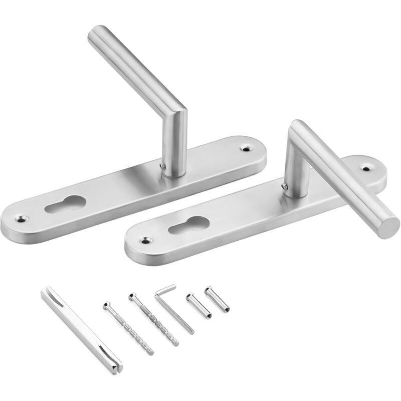 foto del prodotto bebusingoto maniglia per porta set di 2 175x40mm, maniglia per porta interna maniglia a leva cava su piastra