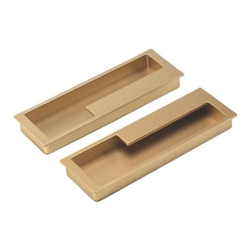 foto del prodotto bebusingoto maniglie per porte scorrevoli in lega di zinco da incasso da 2 pezzi con viti nascoste, moderne e semplici per cassetti, armadi,