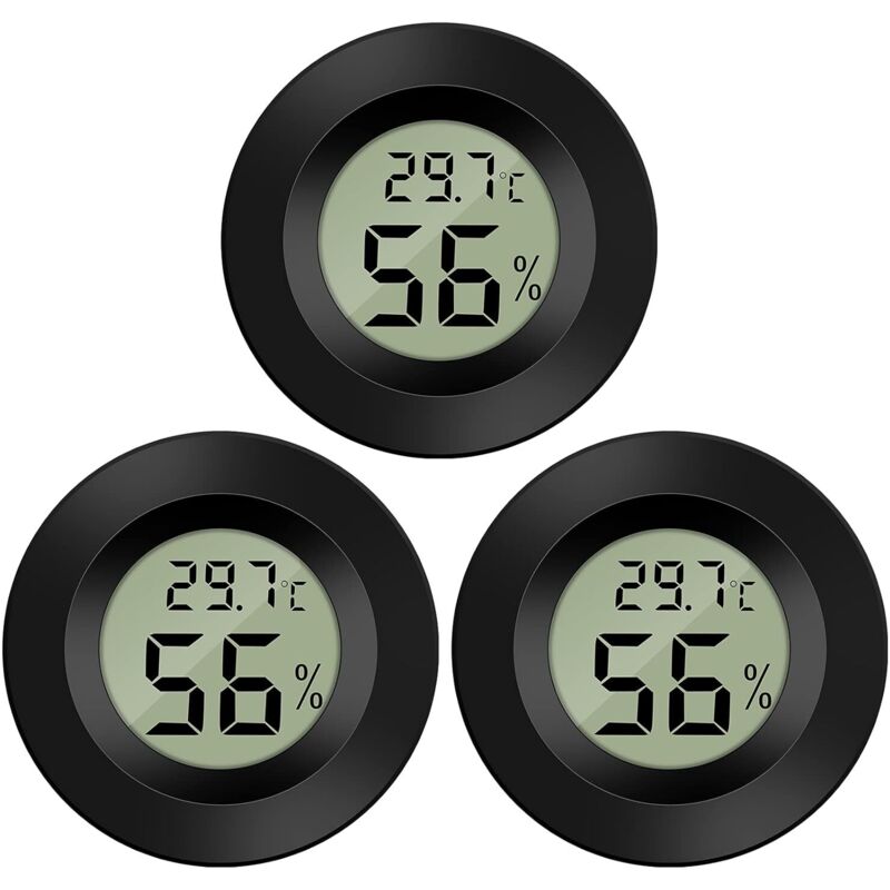 foto del prodotto bebusingoto mini termometro igrometro digitale lcd 3 pezzi b temperatura umidit 5070 10 99 indicatore di umidit relativa per umidificatori
