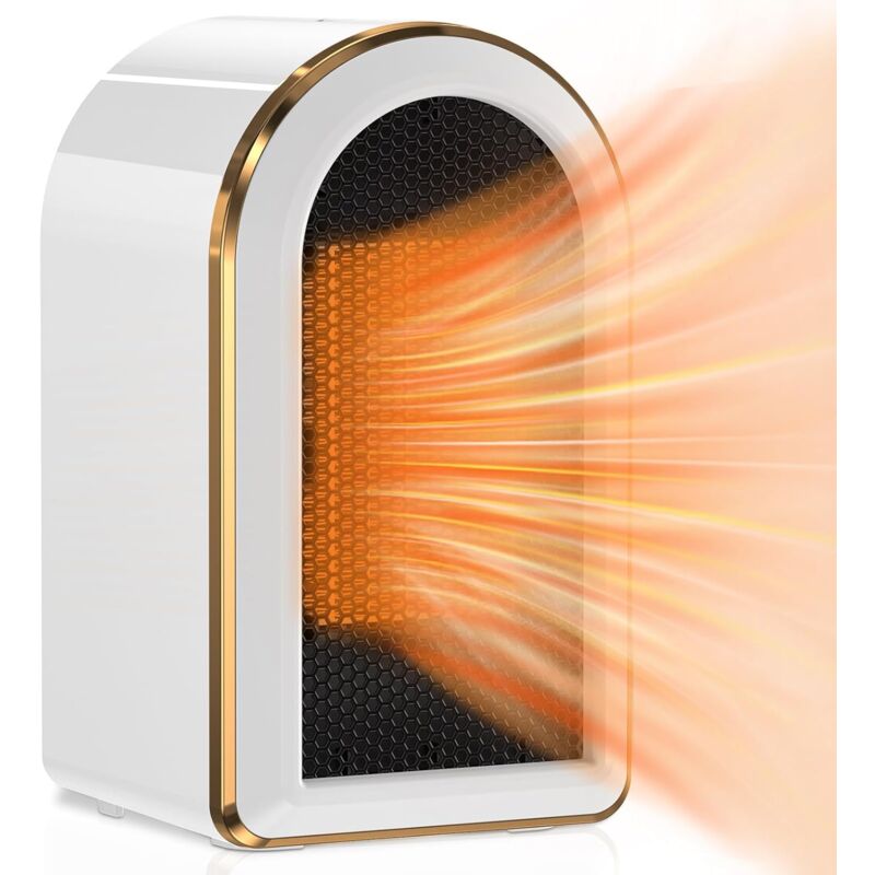 foto del prodotto bebusingoto mini termoventilatore elettrico, silenzioso e a riscaldamento rapido 3 secondi, termoventilatore elettrico utilizzato in camere da