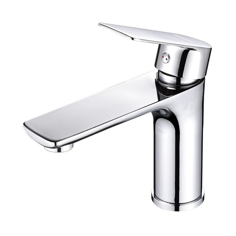 foto del prodotto bebusingoto miscelatore per lavabo rubinetto monocomando per bagno, rubinetti per lavabo in ceramica a basso rumore, finitura cromata, argento