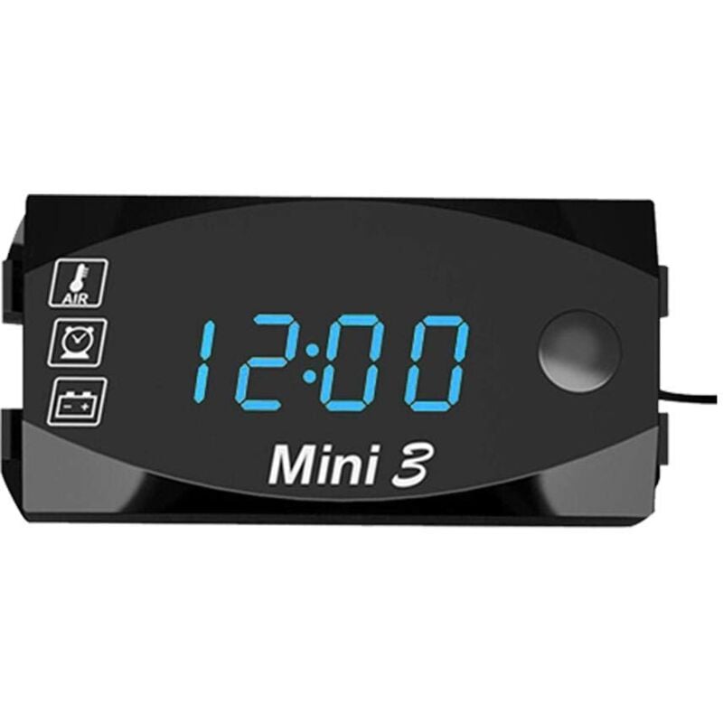 foto del prodotto bebusingoto misuratore digitale per moto misuratore universale per moto, termometro elettronico per orologio e voltmetro per moto da 6 v a 30 v,