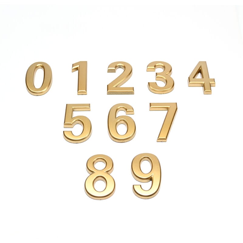 foto del prodotto bebusingoto numero porta 3d 70 cm plastica premium spazzolata effetto oro lucido adesivo extra forte numero porta, strada, casa