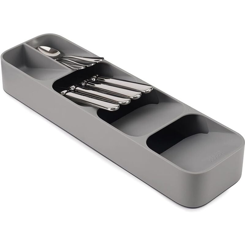 foto del prodotto bebusingoto organizer compatto per utensili da cucina, posate, grigio