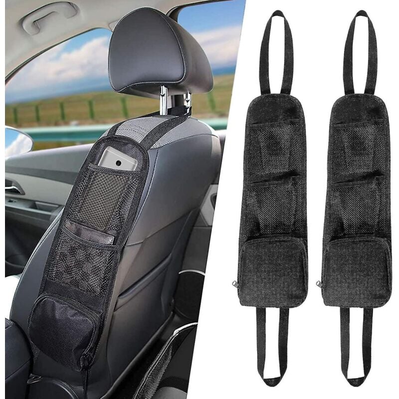 foto del prodotto bebusingoto organizer laterale per seggiolino auto, confezione da 2, pieghevole, impermeabile, multifunzionale, per seggiolini auto.