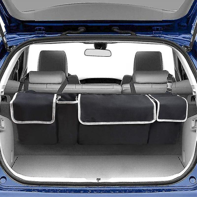 foto del prodotto bebusingoto organizer per bagagliaio auto, borsa portaoggetti regolabile da appendere al sedile posteriore, organizer multiuso oxford per sedili