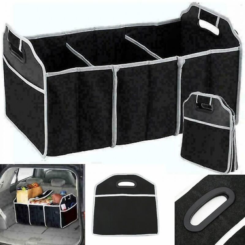 foto del prodotto bebusingoto organizer per bagagliaio, borsa portaoggetti per bagagliaio, borsa per la spesa pieghevole, borsa da viaggio resistente per auto,